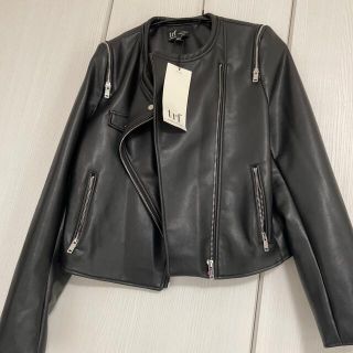 ザラ(ZARA)のザラ　フェイクレザージャケット(ノーカラージャケット)