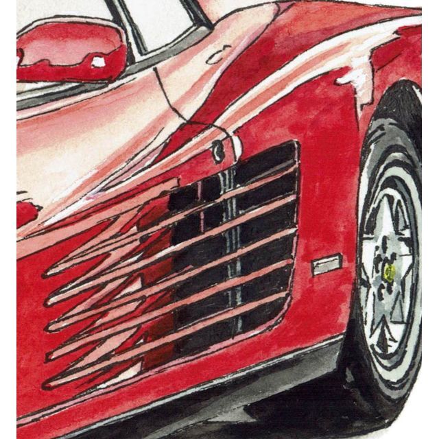 GC-665テスタロッサ/F-1限定版画 直筆サイン額装●作家 平右ヱ門