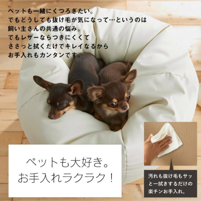 MUJI (無印良品)(ムジルシリョウヒン)の【美品】ハナロロ ビーズクッション 大きなスタイリスオニオン170リットル インテリア/住まい/日用品のソファ/ソファベッド(ビーズソファ/クッションソファ)の商品写真