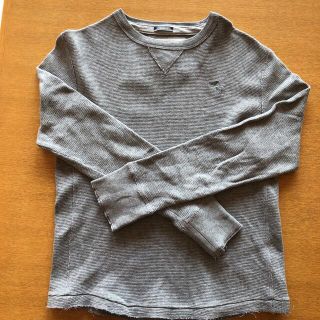 アバクロンビーアンドフィッチ(Abercrombie&Fitch)のアバクロ　ロングTシャツ　Msize ライトグレー(Tシャツ/カットソー(七分/長袖))