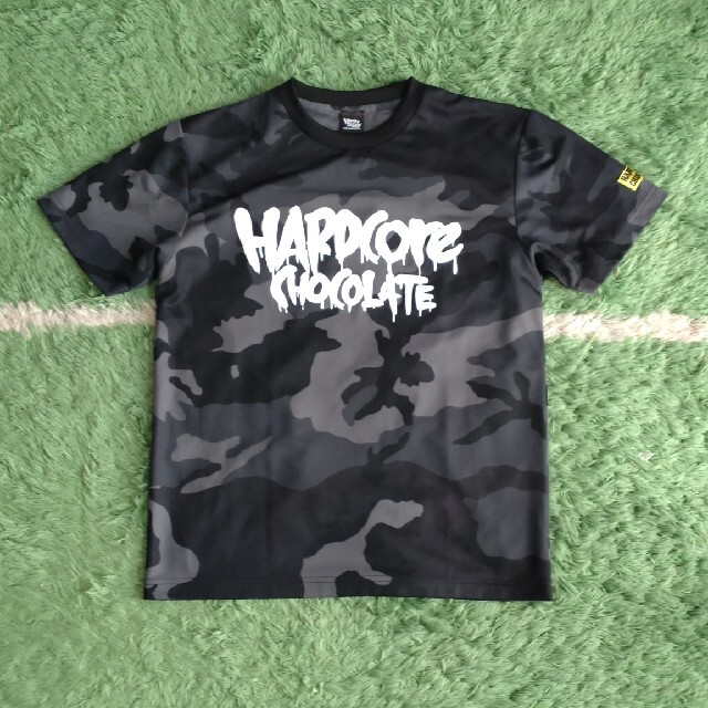 HARDCORE CHOCOLATE(ハードコアチョコレート)のハードコアチョコレート　フルメルティッドロゴ　ドライTシャツ　ブラックウッドカモ メンズのトップス(Tシャツ/カットソー(半袖/袖なし))の商品写真