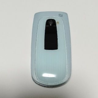 サンヨー(SANYO)のau　SANYO　A5514SA　アクアティックブルー（ACアダプタ付き）(携帯電話本体)