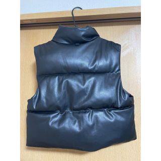 ZARA - ZARA フェイクレザーパフベスト ダウンベストの通販 by ritan's