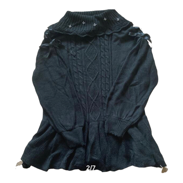 axes femme(アクシーズファム)のアクシーズファム⭐︎黒⭐︎リボン☆セーター レディースのジャケット/アウター(その他)の商品写真