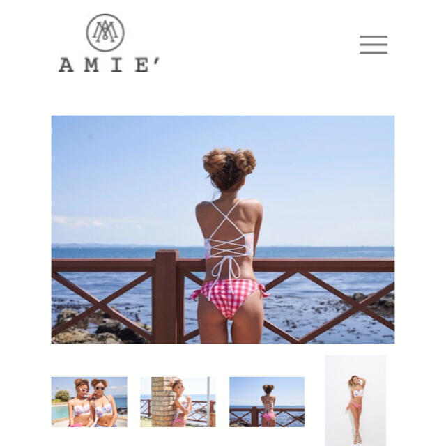AMIE ビスチェビキニ 水着 チェック amie' | www.cavedrepa.org