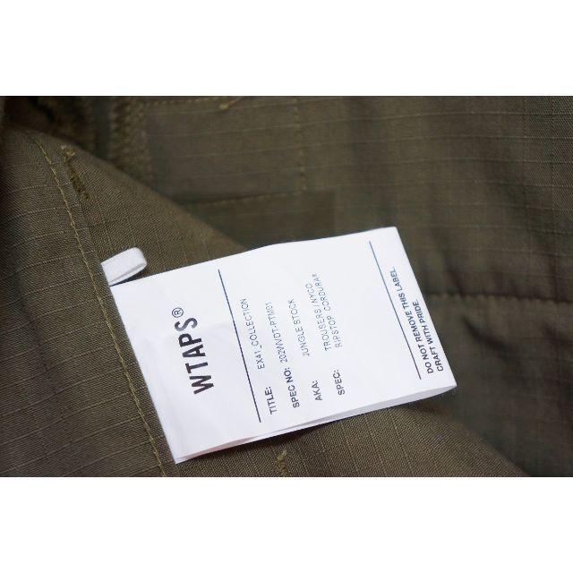 W)taps(ダブルタップス)の20AW WTAPS JUNGLE STOCK カーゴ パンツ OD 117M▲ メンズのパンツ(ワークパンツ/カーゴパンツ)の商品写真