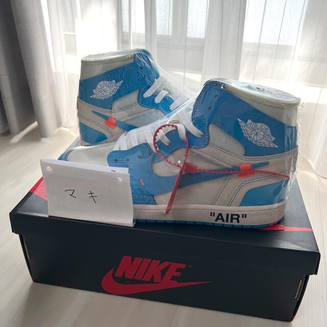 OFF-WHITE(オフホワイト)のOff-White × Nike Air Jordan 1 High UNC  メンズの靴/シューズ(スニーカー)の商品写真