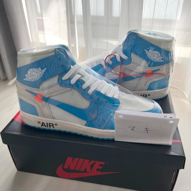 OFF-WHITE(オフホワイト)のOff-White × Nike Air Jordan 1 High UNC  メンズの靴/シューズ(スニーカー)の商品写真