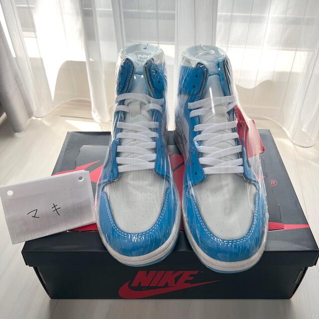 靴Off-White × Nike Air Jordan 1 High UNC