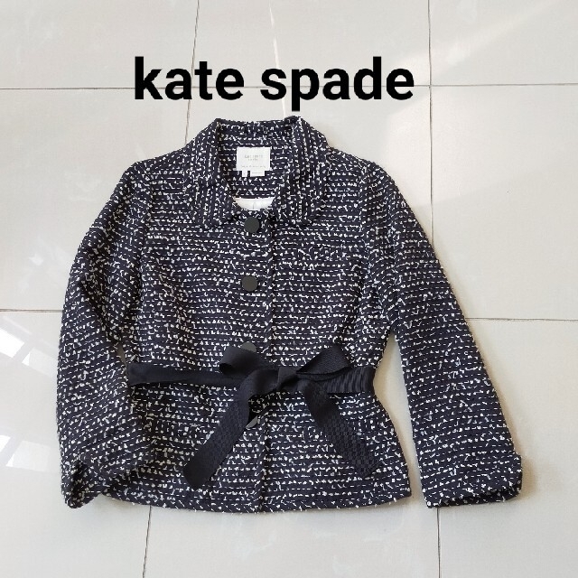 Kate  spade NEW YORK  ジャケット M L 黒 白フォーマル