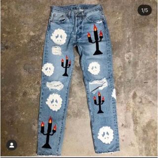 オフホワイト(OFF-WHITE)の世界28本限定 denim Tears VIRGIL ABLOH 刺繍(デニム/ジーンズ)