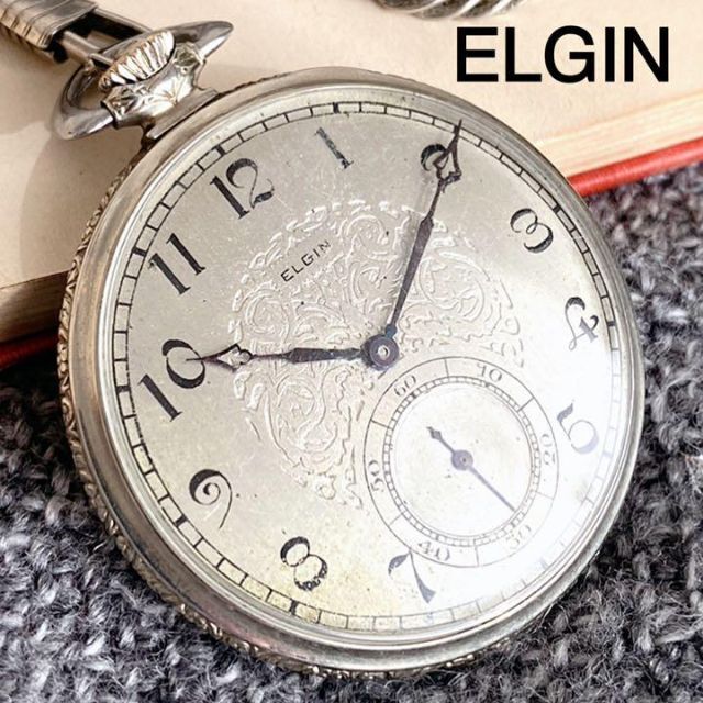 エルジン ELGIN 1920年代オープンフェイス懐中時計 12S 17石 美品