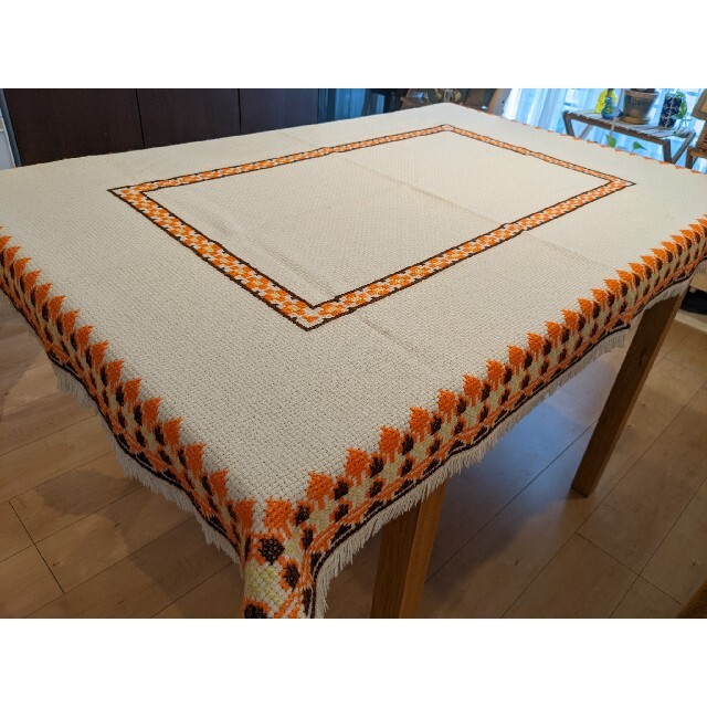 スウェーデン刺繍 テーブルクロス ビンテージ ヴィンテージ スウェーデン刺繍 テーブルクロス ビンテージ ヴィンテージ