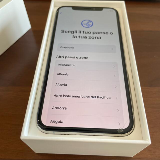 【稼動問題無】割れ/iPhoneXS 64GB Silver