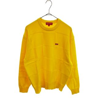 シュプリーム(Supreme)のSUPREME シュプリーム 21SS Tonal Checkerboard Small Box Sweater チェッカーボード スモールボックスロゴ ニット セーター イエロー(ニット/セーター)