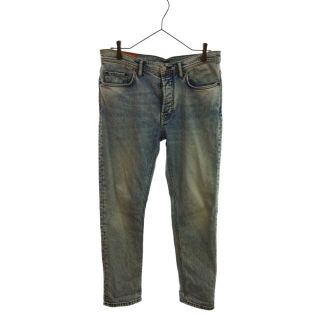 アクネストゥディオズ(Acne Studios)のACNE STUDIOS Bla Konst アクネストゥディオズ ブロコンスト 19SS RIVER MARBLE WASH リバーマーブルウォッシュ ボタンフライ スリムロングデニムパンツ ブリーチ B00031-135(デニム/ジーンズ)