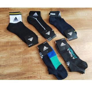 アディダス(adidas)のアディダス 靴下 5足 まとめ売り 新品未使用タグ付き(ソックス)