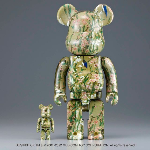 BE@RBRICK(ベアブリック)のBE@RBRICK 伊藤若冲「桃花小禽図」 100% ＆ 400% エンタメ/ホビーのおもちゃ/ぬいぐるみ(キャラクターグッズ)の商品写真