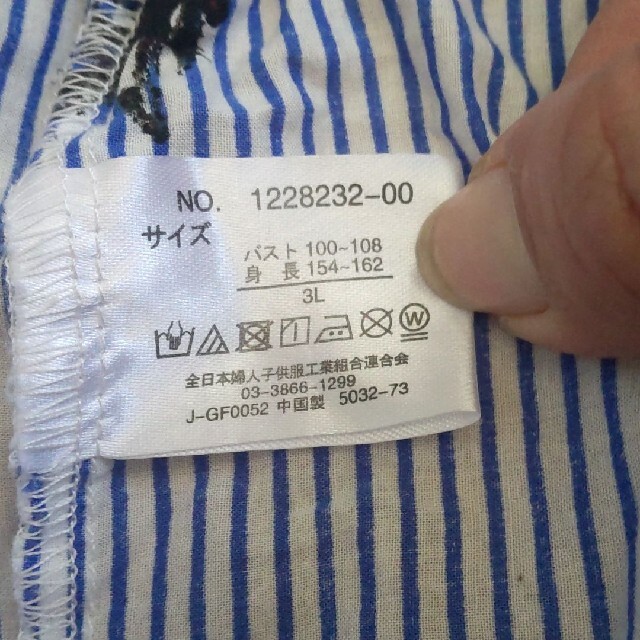 花柄　ストライプシャツ　ブラウス レディースのトップス(シャツ/ブラウス(長袖/七分))の商品写真