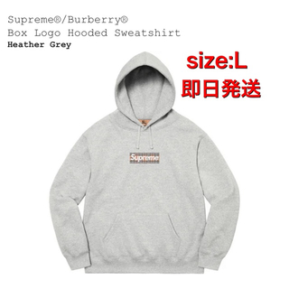 シュプリーム(Supreme)の【新品】Supreme Burberry Box Logo Hooded グレー(パーカー)