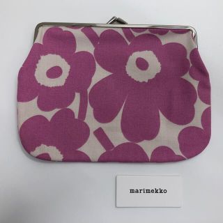 マリメッコ(marimekko)の新品　マリメッコ　marimekko ポーチ　がま口　ピンク　ウニッコ(ポーチ)