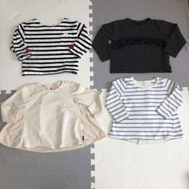 【送料無料】女の子トップス4点セット♡まとめ売り　100cm キッズ/ベビー/マタニティのキッズ服女の子用(90cm~)(Tシャツ/カットソー)の商品写真