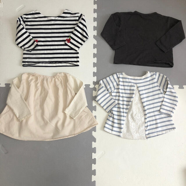 【送料無料】女の子トップス4点セット♡まとめ売り　100cm キッズ/ベビー/マタニティのキッズ服女の子用(90cm~)(Tシャツ/カットソー)の商品写真