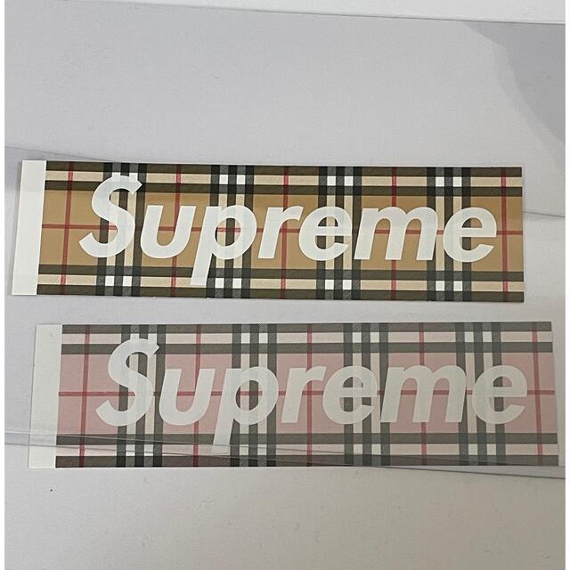 supreme BURERRY box logo ステッカー