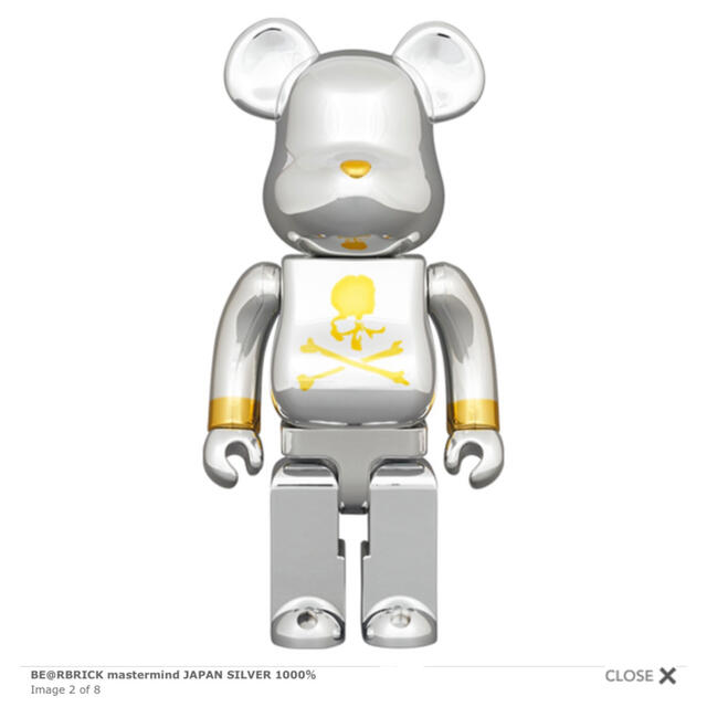 MEDICOM TOY(メディコムトイ)のBE@RBRICK mastermind JAPAN SILVER 1000％ エンタメ/ホビーのおもちゃ/ぬいぐるみ(キャラクターグッズ)の商品写真