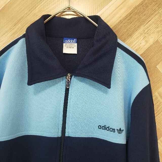 ◎西ドイツ 70s adidas トラックジャケット ジャージ 黒赤 在原 菅田