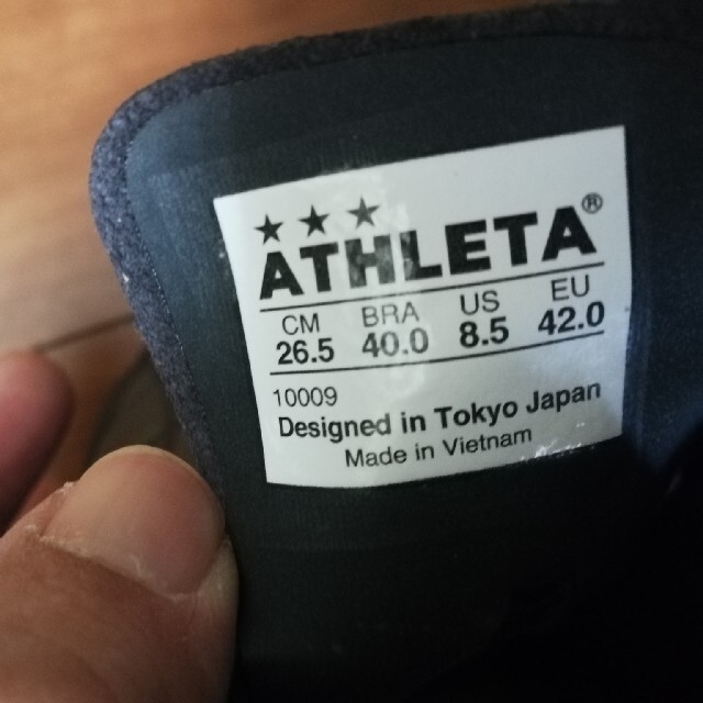 ATHLETA(アスレタ)のATHLETA アスレタサッカースパイク天然皮革26.5センチ　2足セット スポーツ/アウトドアのサッカー/フットサル(シューズ)の商品写真