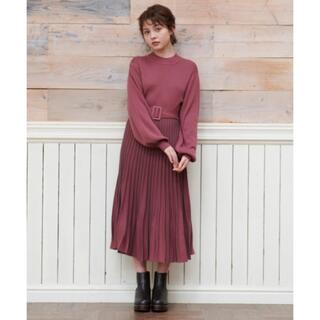 マジェスティックレゴン(MAJESTIC LEGON)の【美品】マジェスティックレゴン/春のニットワンピース(ひざ丈ワンピース)