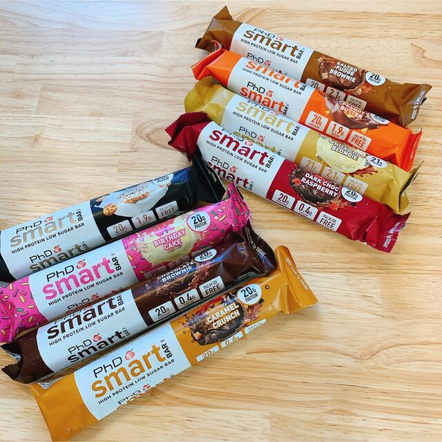 MYPROTEIN(マイプロテイン)のPhD smart プロテインバー全8種 ロングタイプ 食品/飲料/酒の健康食品(プロテイン)の商品写真