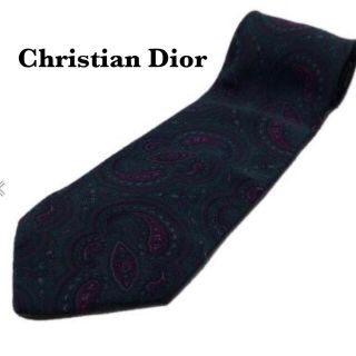 クリスチャンディオール(Christian Dior)の【 美品⠀】Christian Dior ネクタイ 総柄 イタリア製 シルク(ネクタイ)