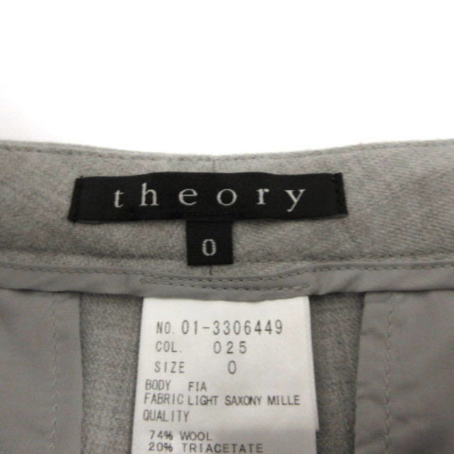 theory(セオリー)のセオリー theory パンツ スラックス スリム ウール混 グレー 0 レディースのパンツ(その他)の商品写真