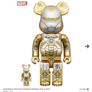 ベアブリック(BE@RBRICK)のBE@RBRICK IRONMAN REVERSE100％&400％(その他)