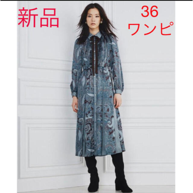 新品】ダブスタSov. ペイズリー柄ワンピース36 【限定特価】 www