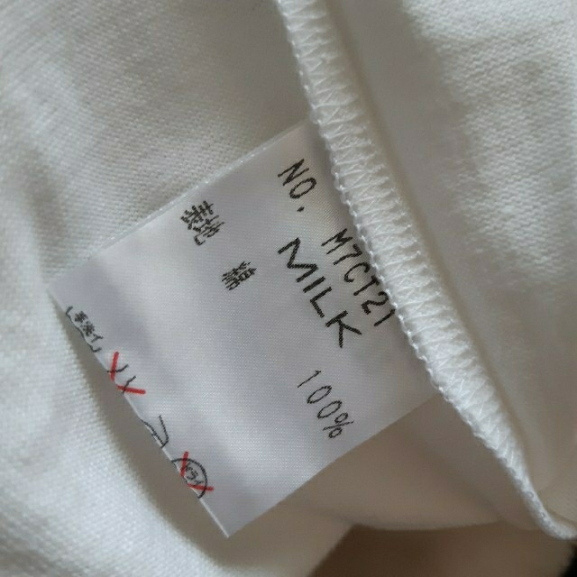 MILK(ミルク)のMILK　ミルク　Tシャツ　カットソー　白　グリーン　リボン レディースのトップス(Tシャツ(半袖/袖なし))の商品写真