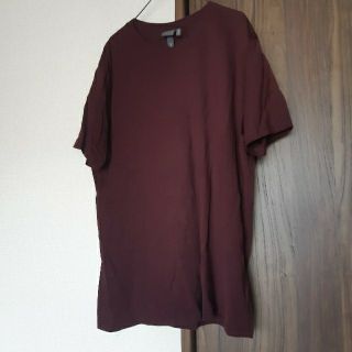 エイチアンドエム(H&M)のH&M　エイチ&エム　Tシャツ　カットソー　ボルドー　ワイン(Tシャツ/カットソー(半袖/袖なし))