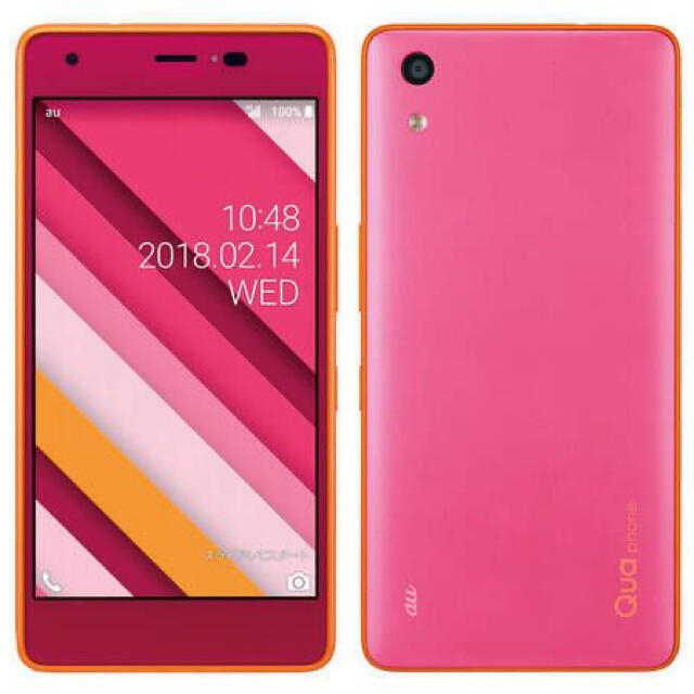 Qua phone QZ KYV44 au ピンク 極美品。