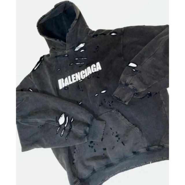 福袋セール】 Ba - BALENCIAGA デストロイ パーカー 21SSの通販
