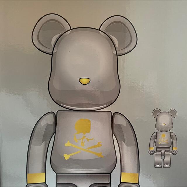 MEDICOM TOY(メディコムトイ)のBE@RBRICK mastermind JAPAN SILVER ベアブリック ハンドメイドのおもちゃ(フィギュア)の商品写真