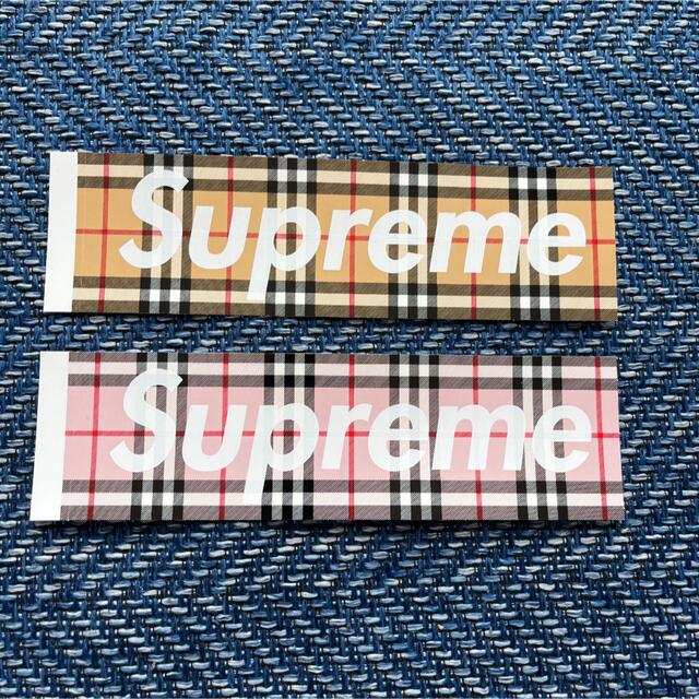 Supreme(シュプリーム)のsupreme burberry box logo ステッカー 2枚セット メンズのファッション小物(その他)の商品写真