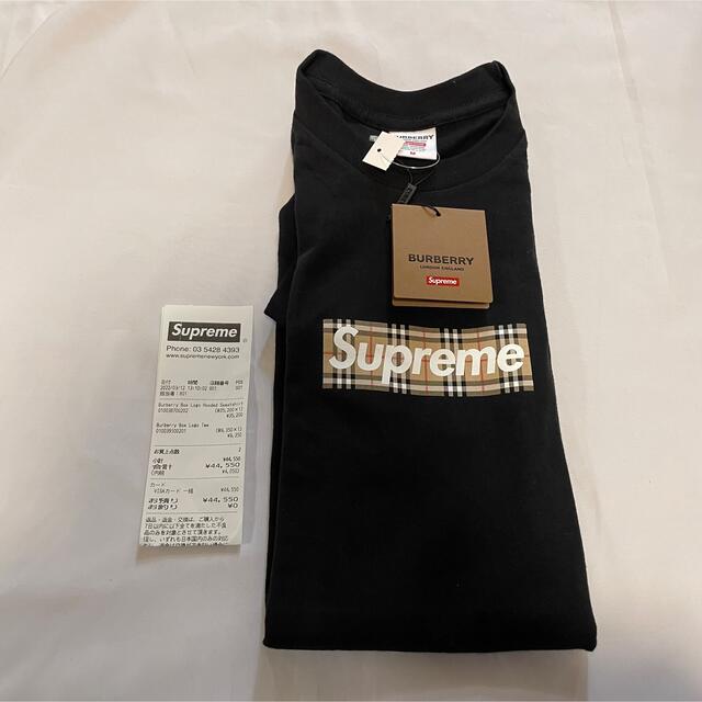 Supreme / Burberry Box Logo Tee Black M 保障できる www.toyotec.com