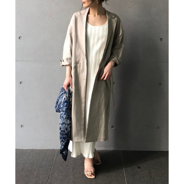 テレビで話題】 - Arrondissement 1er 新品 コート ガウン リネン