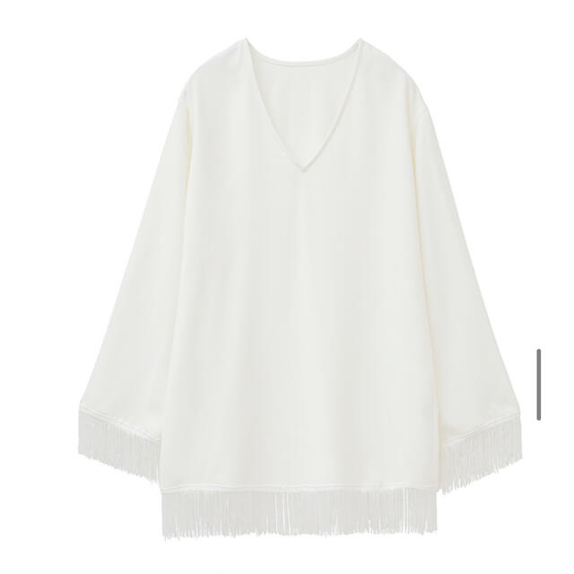 CLANE(クラネ)のクラネ　CLANE  W FACE FRINGE TOPS レディースのトップス(シャツ/ブラウス(長袖/七分))の商品写真