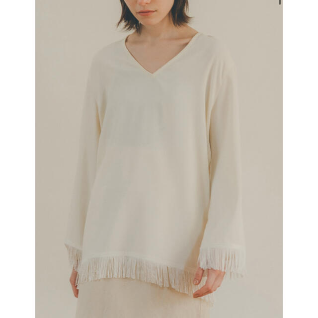 CLANE(クラネ)のクラネ　CLANE  W FACE FRINGE TOPS レディースのトップス(シャツ/ブラウス(長袖/七分))の商品写真