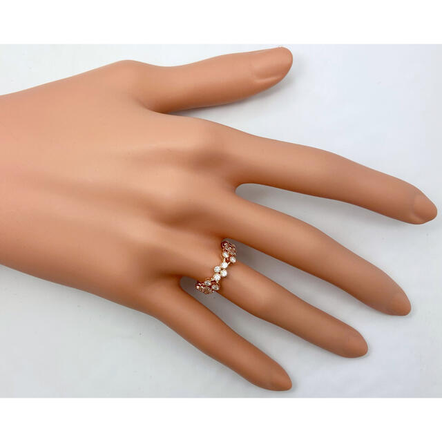 k18PG 天然 ダイヤモンド 0.35ct ダイヤ リング レディースのアクセサリー(リング(指輪))の商品写真