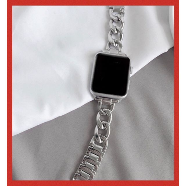 新品 有名な 未使用 Apple Watch ベルト 41 2022年のクリスマスの特別な衣装 40 38 シルバー