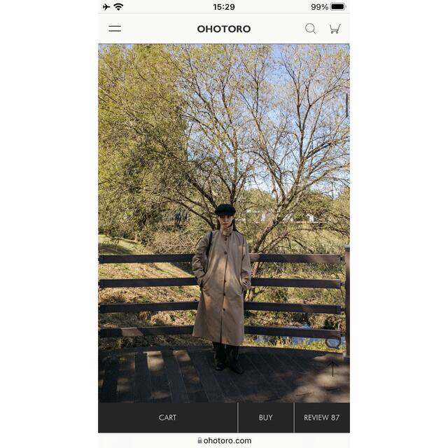 OHOTORO(オオトロ)のohotoro firenze trench coat レディースのジャケット/アウター(トレンチコート)の商品写真